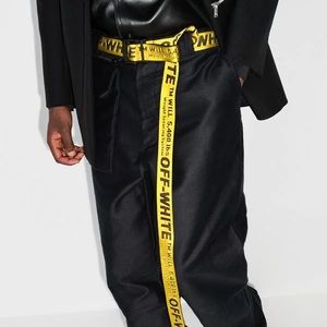 Off white industrial belt